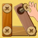 wood nuts & bolts puzzle مهكرة